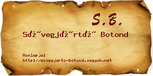 Sövegjártó Botond névjegykártya