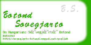 botond sovegjarto business card
